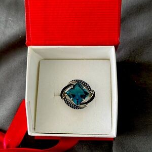 Ring with real topaz stone. Size 8